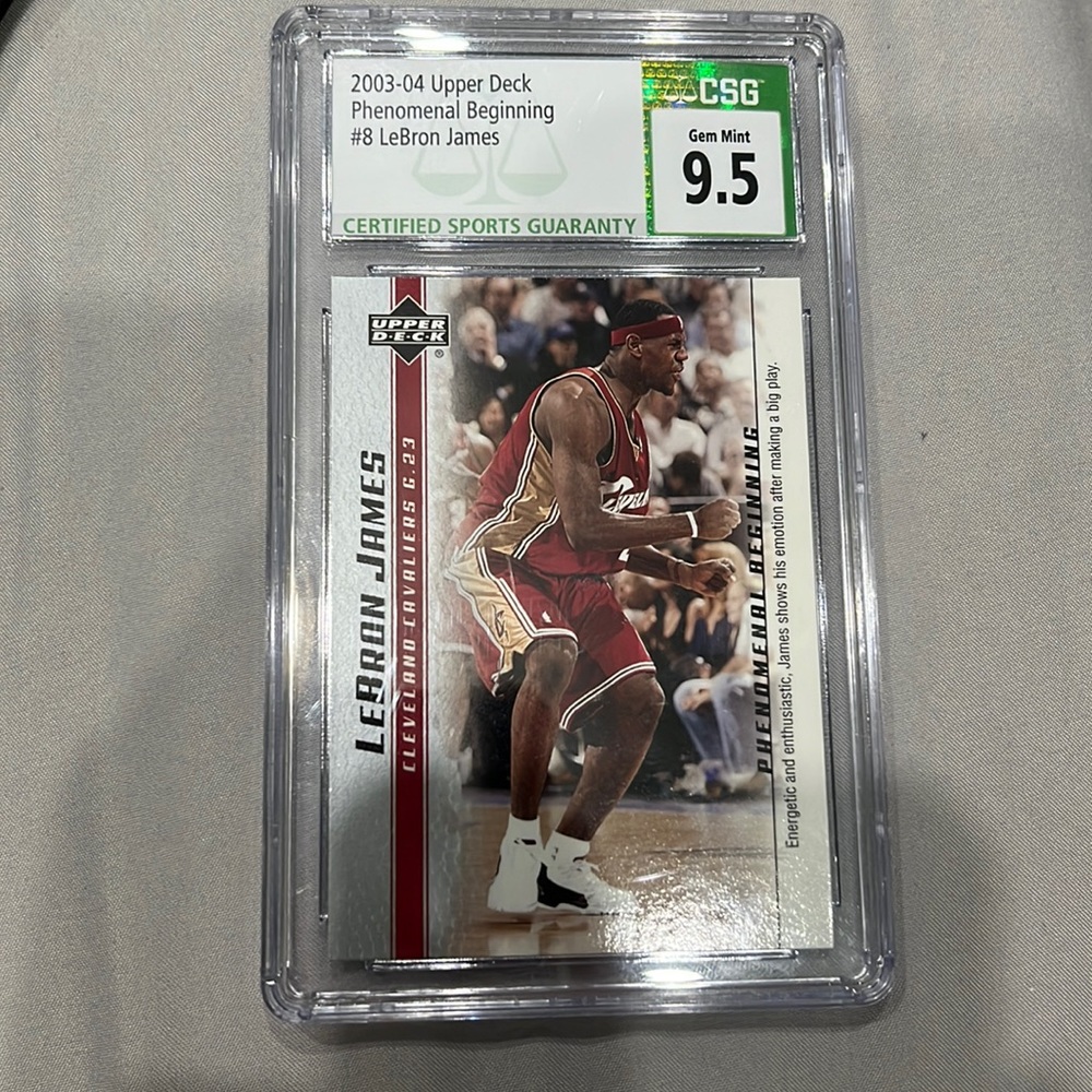 LEBRON JAMES ROOKIE CARD GRADED 9.5